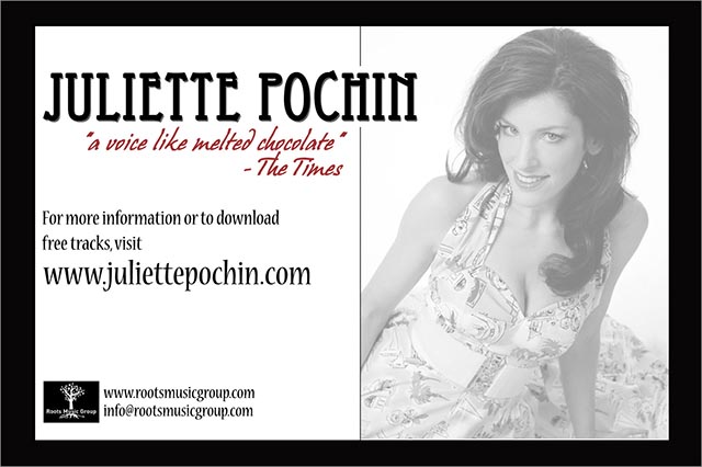 back of promotional postcard mailer for Juliette Pochin LP Diary of a Domestic Diva