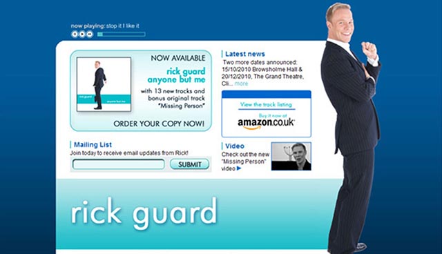 screenshot of Rick Guard home page